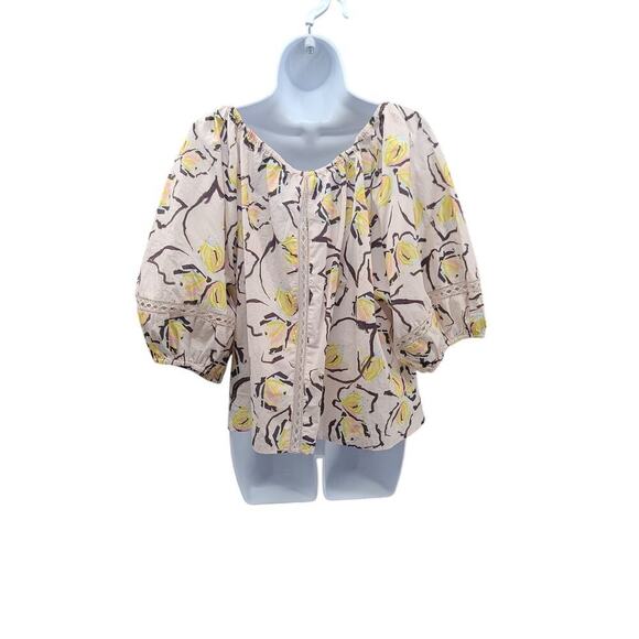 Velvet by Graham & Spencer Zoey in Lilypad print lace NWT Size Large Boho Garden - Picture 3 of 9